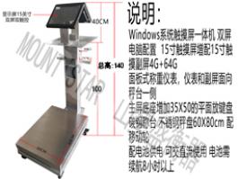 智能多功能雙屏安卓Android微軟WIN7操作系統(tǒng)標簽打印電子稱